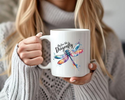 Dragonfly Mug – Fly Free & Live Inspired
