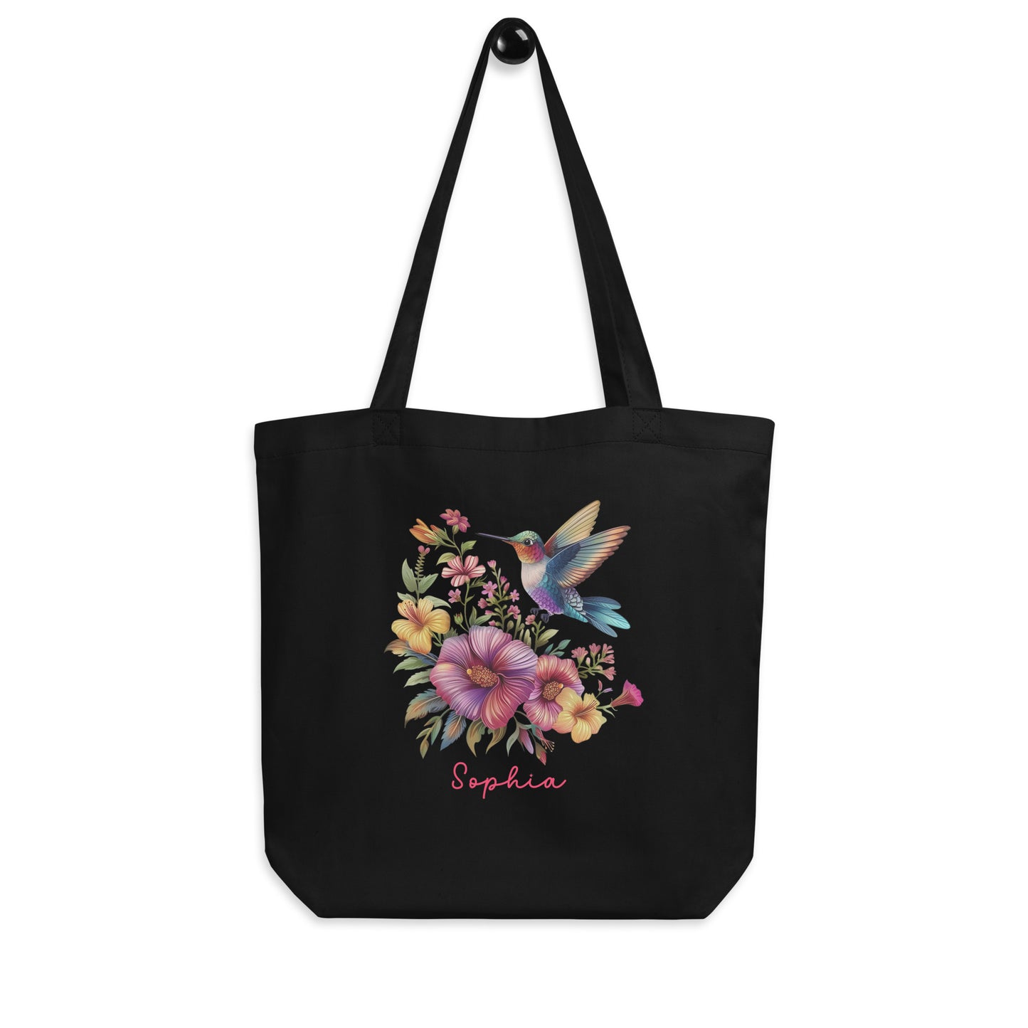 Bolsa Orgánica “Colibrí y Flores” – Personalizable