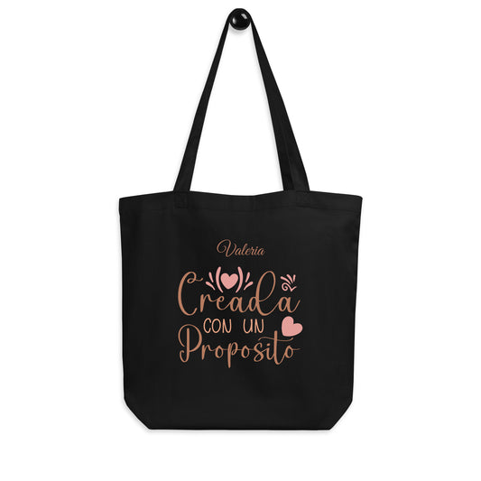 Bolsa Orgánica “Creada con un Propósito” – Personalizable