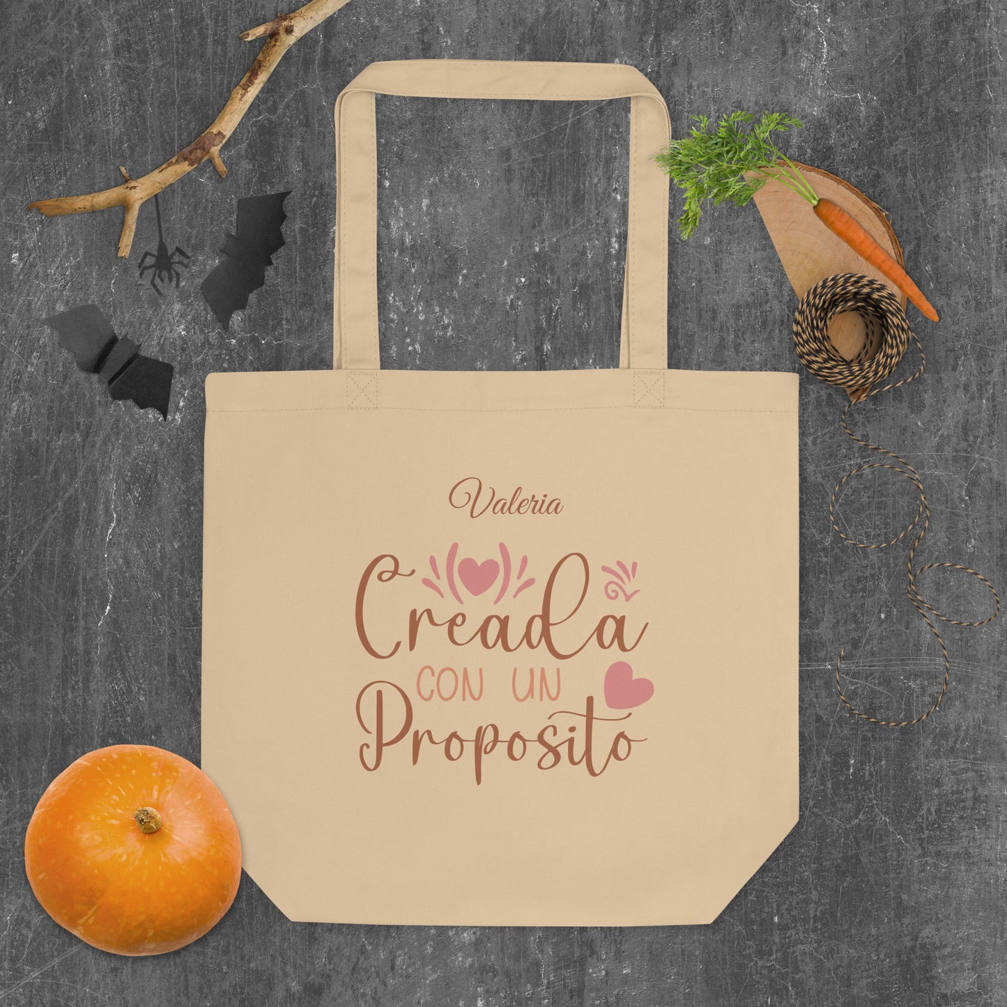 Bolsa Orgánica “Creada con un Propósito” – Personalizable