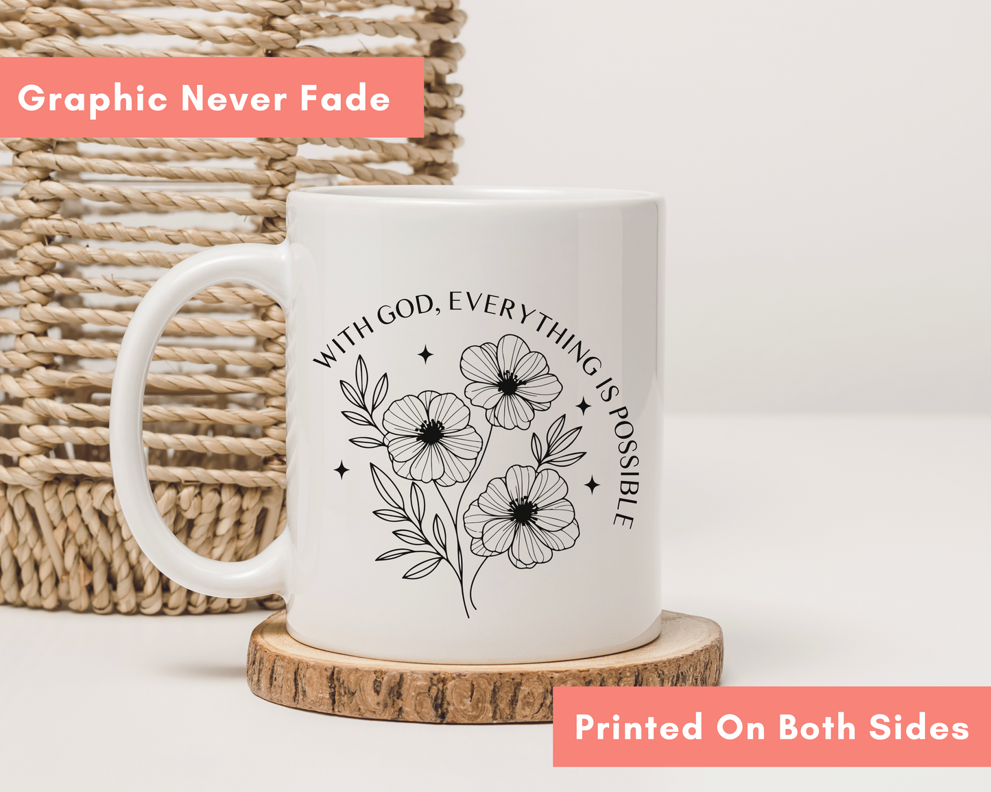 Taza Inspiracional – With God, Everything is Possible