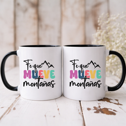 Taza "La Fe Mueve Montañas"