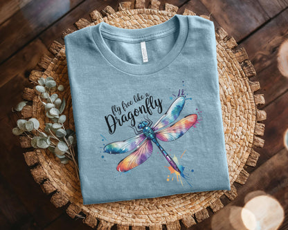 Fly Free Dragonfly T-Shirt – Inspirational Unisex Tee