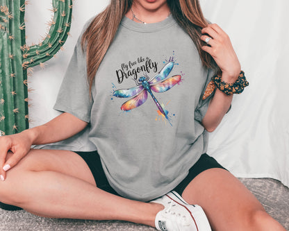 Fly Free Dragonfly T-Shirt – Inspirational Unisex Tee