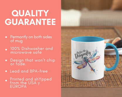 Fly Free Dragonfly Mug – Color Handle