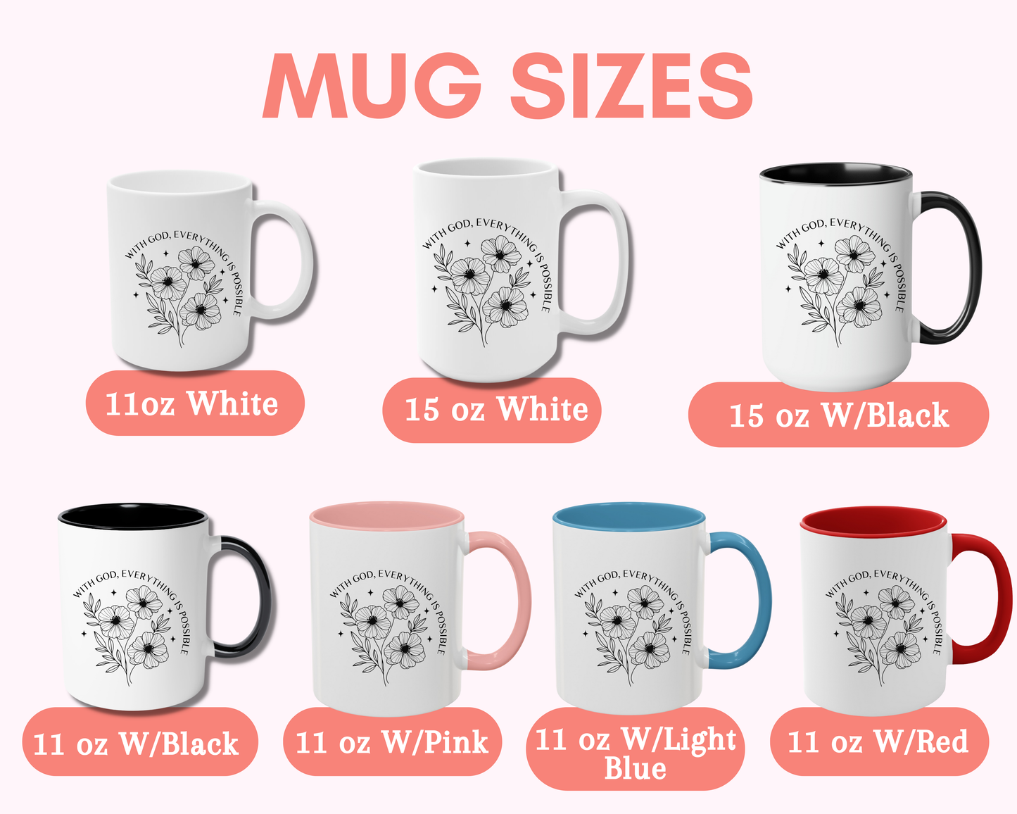 Faith Mug – With God, All Things Are Possible