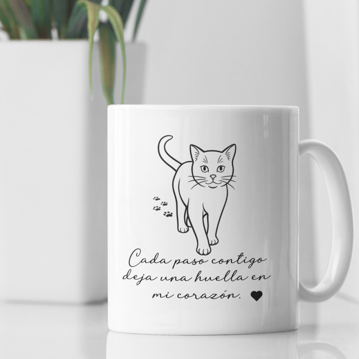 Taza "Cada paso contigo deja huella" – Personalizable 11oz/15oz