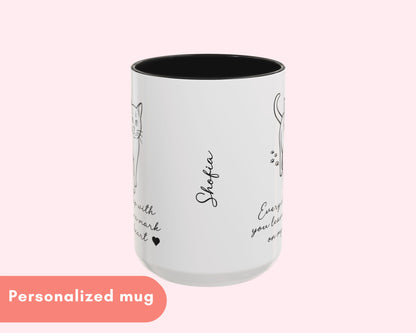 Cat Lover Mug – Every Step Leaves a Mark on My Heart | Color Handle