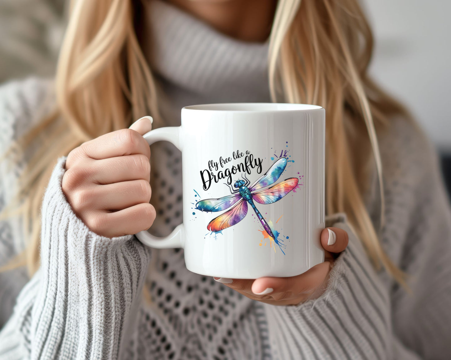 Dragonfly Mug – Fly Free & Live Inspired