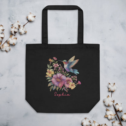 Bolsa Orgánica “Colibrí y Flores” – Personalizable