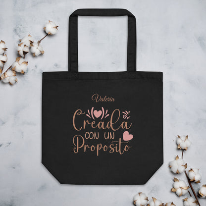 Bolsa Orgánica “Creada con un Propósito” – Personalizable