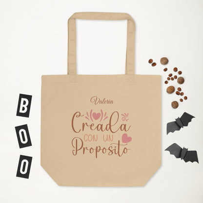 Bolsa Orgánica “Creada con un Propósito” – Personalizable