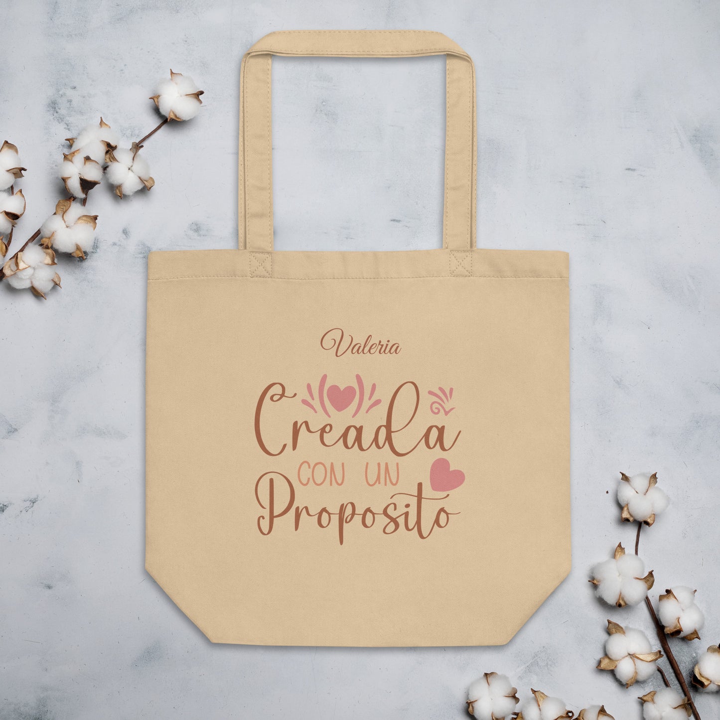 Bolsa Orgánica “Creada con un Propósito” – Personalizable