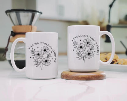 Taza Inspiracional – With God, Everything is Possible