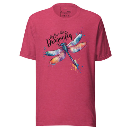 Fly Free Dragonfly T-Shirt – Inspirational Unisex Tee