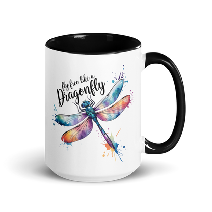 Fly Free Dragonfly Mug – Color Handle