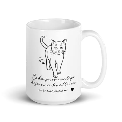 Taza "Cada paso contigo deja huella" – Personalizable 11oz/15oz